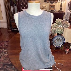 NEW Caryn Vallone Grey Side Tie Top